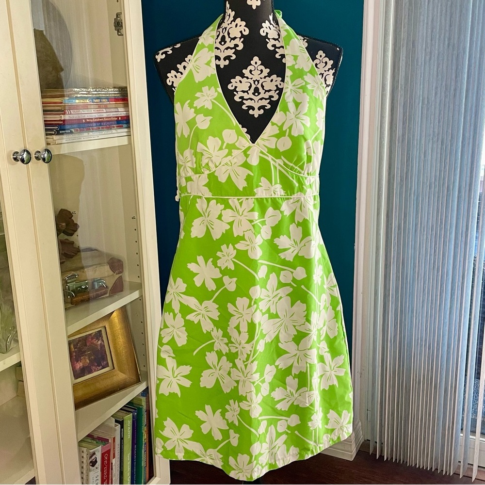 Reversible Spring Green Halter Sundress - Picture 2 of 10